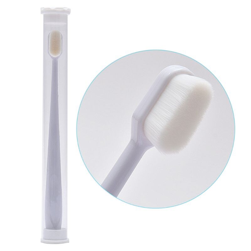 1Pc Nano Ultra-fine vague brosse à dents poils doux adulte enfant avec PVC dentaire blanchiment brosse soins bucco-dentaires propre: 1