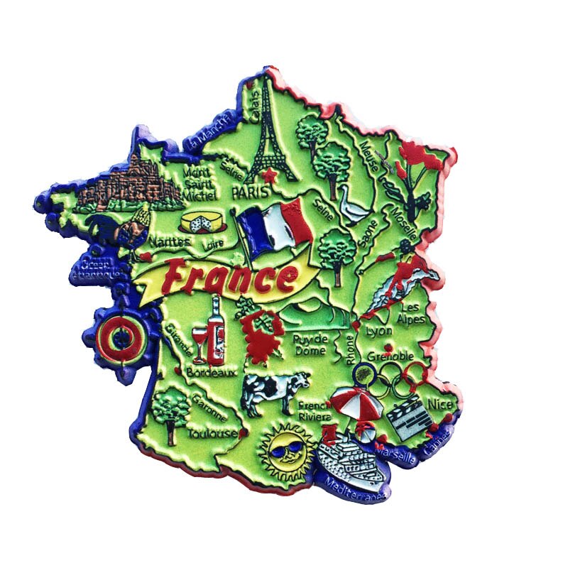 Europe Allemagne France Portugal Etc. Aimants de réfrigérateur magnétiques de carte, souvenir touristique, de collection d'artisanat
