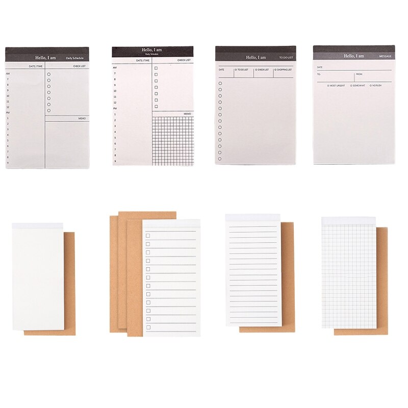 634A Pocket Daily Planner Small To-do-list Pad Mini Writing Pad Small Note Papers for Adult Daily Plans Schedules 50 Sheets