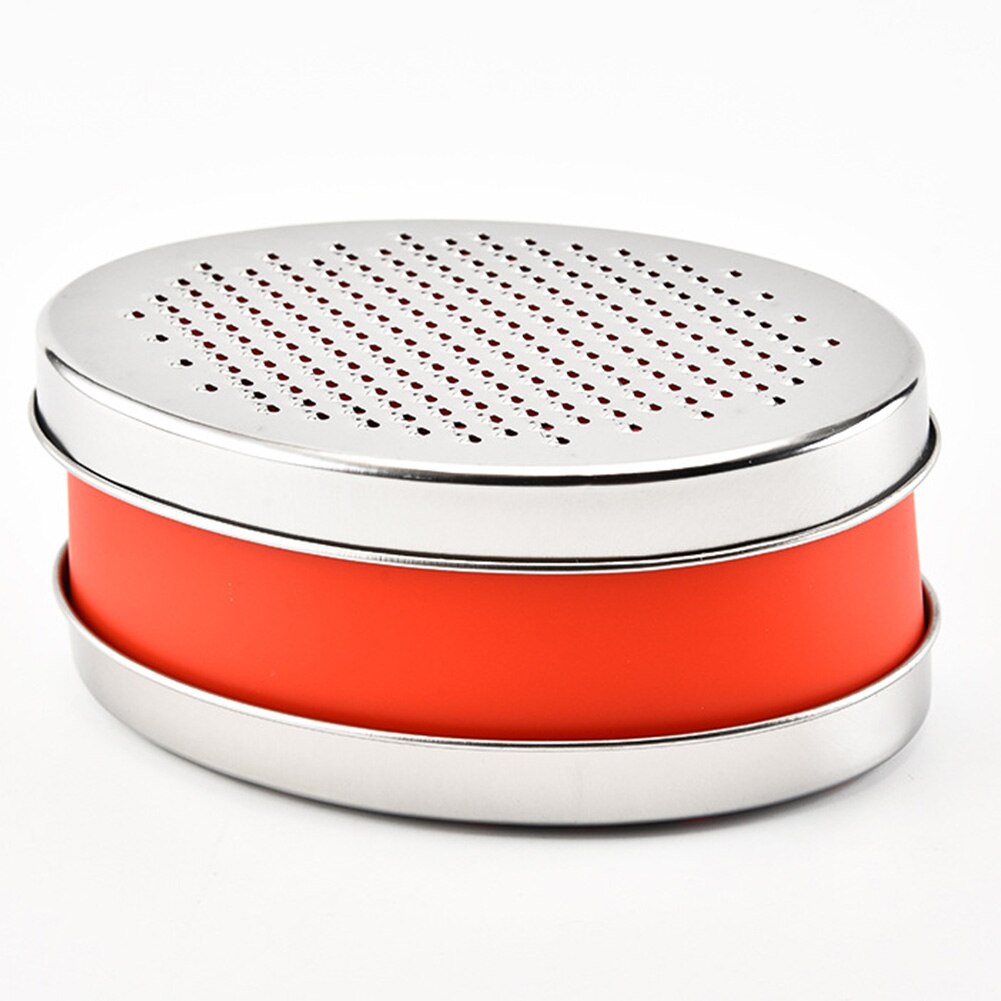 Stainless Steel Cheese Grater Oval Box Easy Clean Fruits Container Kitchen Practical Efficient Vegetables Multifunctional Slicer