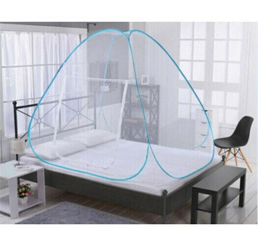 Pop Up Camping Tent Bed Canopy Mosquito Net Full Queen King Size Netting Bedding