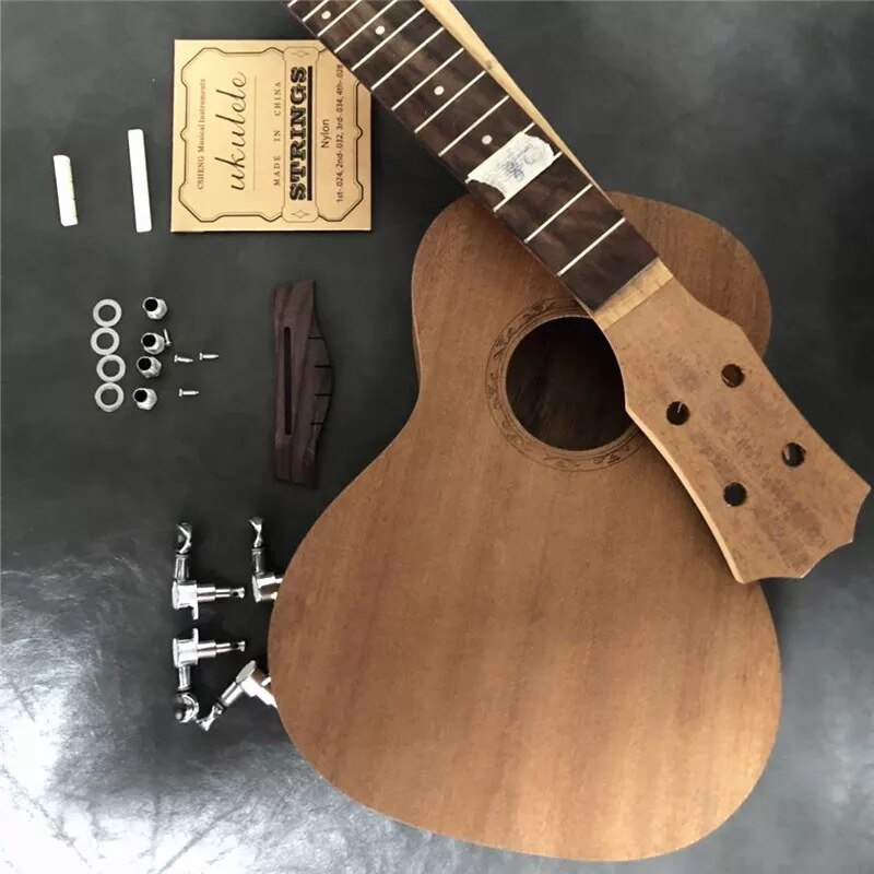 Handmade DIY Ukulele Handmade Painted Mini Guitar 23 Inch Birthday Four Stringed Musical Instrument for Beginners