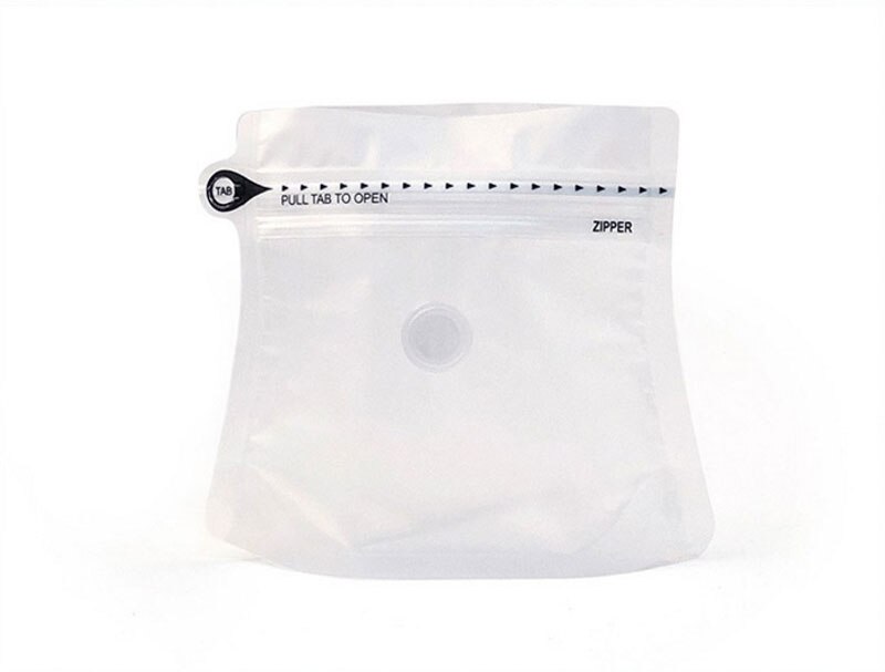 20pcs/lot Packaging Pouch Heat Sealing Empty Tea Bag Food Tea Storage Package Bags Side Zipper Self-supporting Aluminum Foil: Transparent