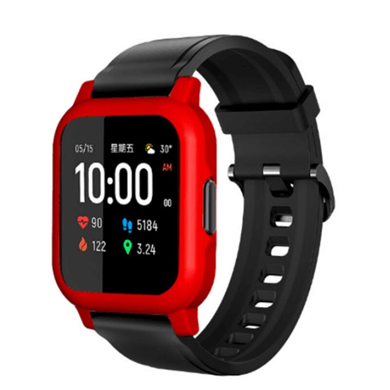 Protector Frame Case Voor Haylou LS02 Smart Horloge Pc Plastic Cover Shell Hard Frame Voor Xiaomi Haylou Ls02 Screen Protector film
