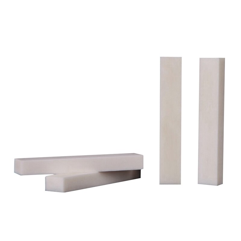 4Pcs Bone Material DIY Unslotted Nut With 2Pcs Black Ebony Lumber Wood Timber Handle Plate