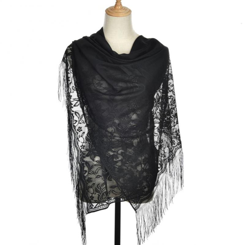 Sjaal dame winter warm polyester lange wikkelsjaal moslim katoen en linnen effen kleur jacquard kwastje grote sjaal hollo: 03