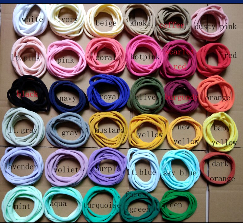 30pc/lot Super Soft Non-Marking Nylon Headbands Children Girls kids DIY headband Nude Baby Headbands Girl Nylon Headband