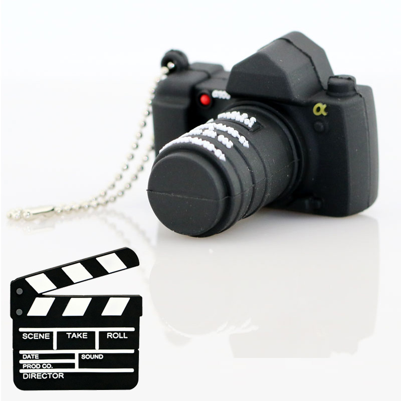 Pendrive U Disk Film Film clap-stick śliczny długopis z kamerą 32GB 128GB 64GB 256GB pamięć USB Pendrive Movie Board prezent