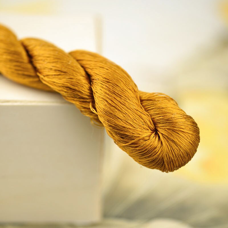 silk embroidery thread / 100% silk thread /hand embroidery embroider cross stitch/yellow series/7 pure colors: 6