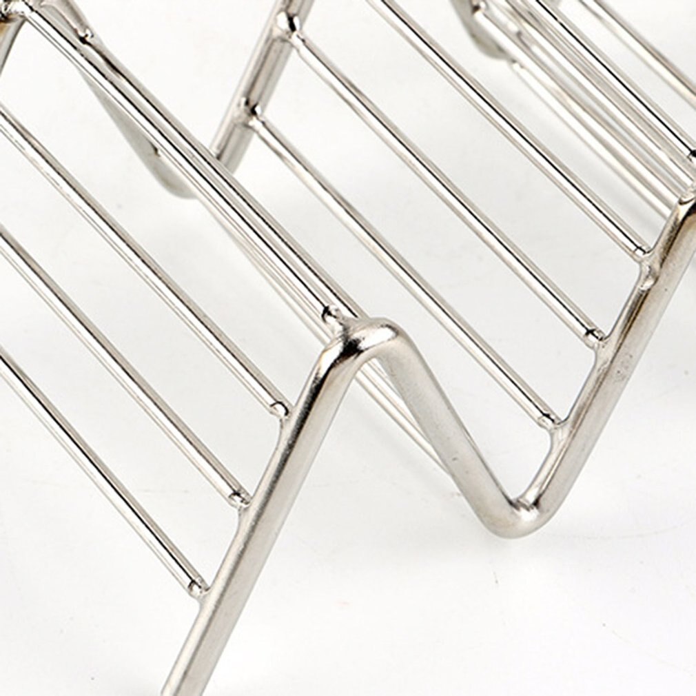 Wave Shape Stainless Steel Holders Rack Food Hard Stand Display Holds Kitchen Restaurant Tools Corn Roll Holder