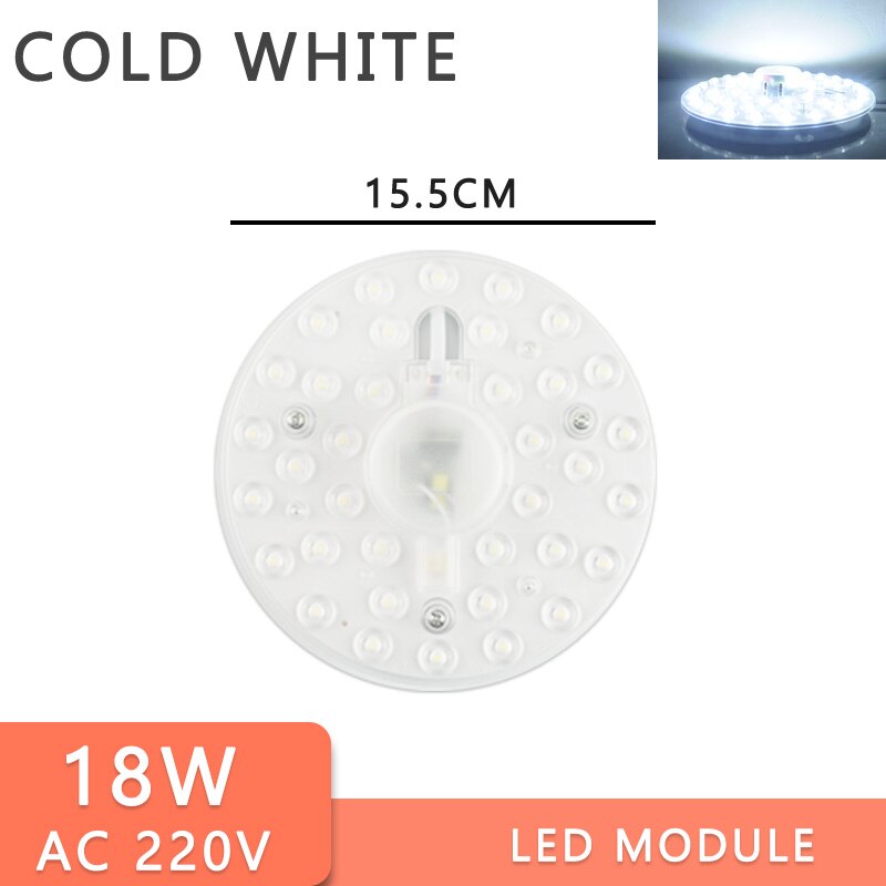 LED Module LED Panel Ceiling Light Lamp MINIModule Replace Accessory Magnetic Source Light Board Bulb Long Life 220V 12W 18W 24W: LED Module Cold 18W