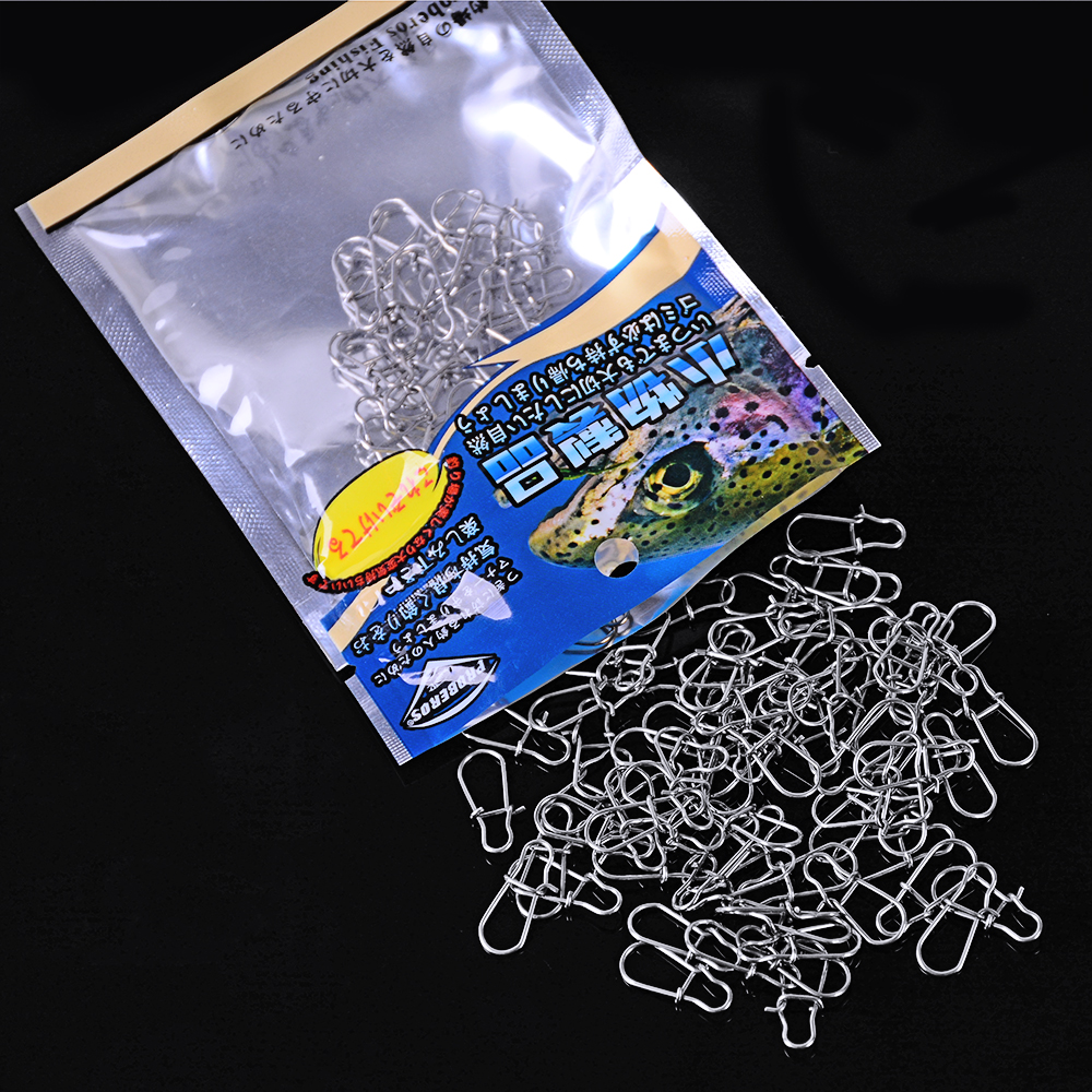 1000pcs NiceFastlock Snap Fishing Barrel Swivel safety snap 12mm-33.5mm Swivel Snap 0#-8# fishing swivels