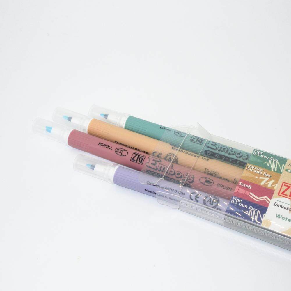 ZIG Kuretake Embossing Pen Twin Tip Glue Pens Double Tip Japan