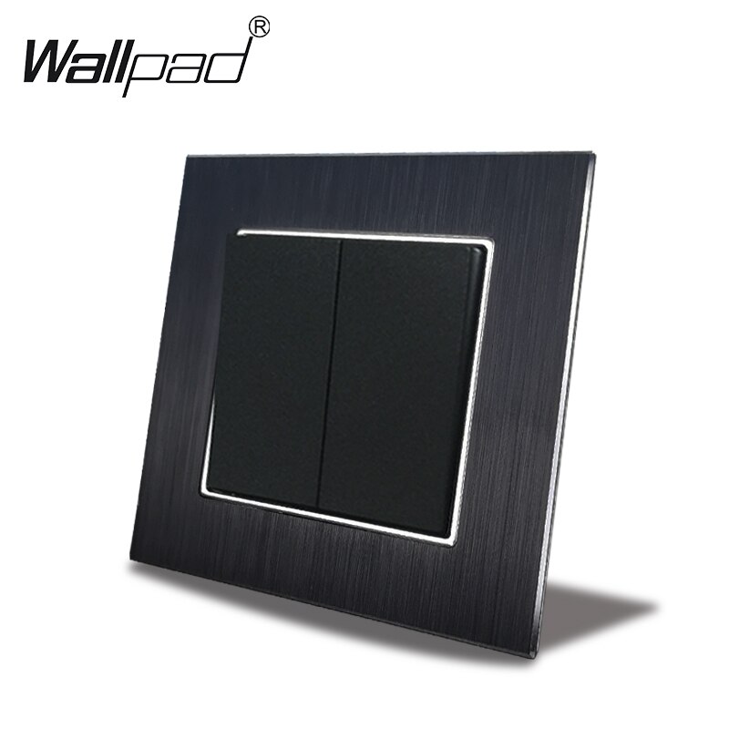 French EU Socket Wallpad 110V-240V AC Metal Chrome Plate 16A French Poland Electric Outlet Wall Plate with Clips: 2 Gang 1 Way