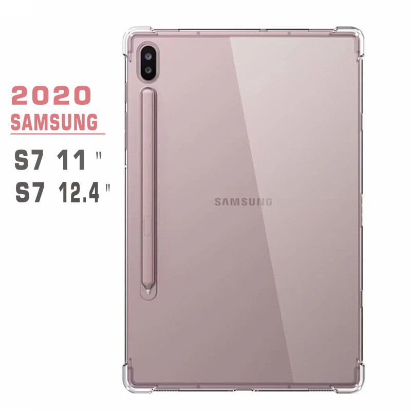Trasparente caso tablet Per Samsung Galaxy Tab S7 11 Plus 12.4 2020 SM-T970 T975 T870 T875 Goccia Resistente di caso Sottile caso di TPU