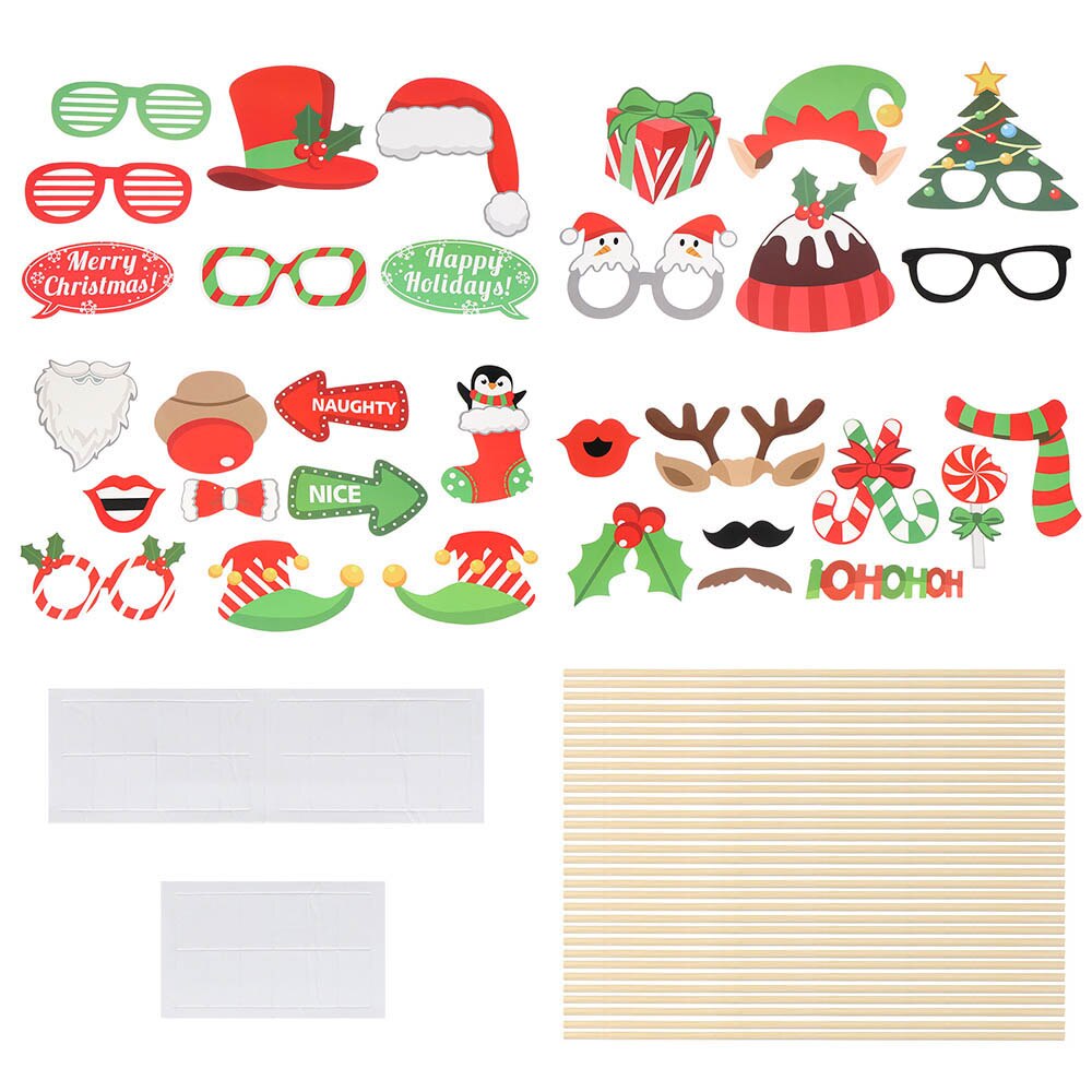 Fun Wedding Decoration Photo Props DIY Birthday Photobooth Props Photo Accessories Year Thanksgiving Event Party Supplies: 1-32PCS