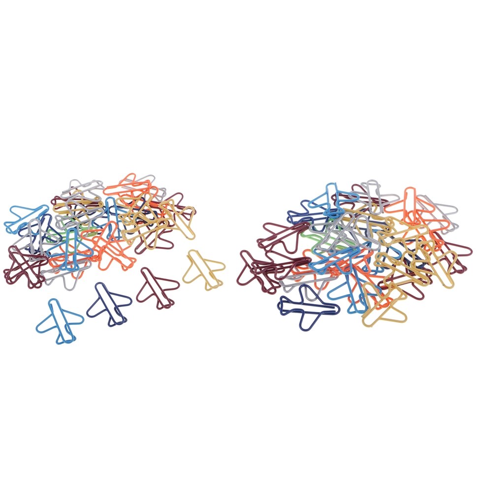 Pack 60 Airplane Paper Clips, Funny Paperclips Desk Accessories for Women, Cute Office Supplies, Office