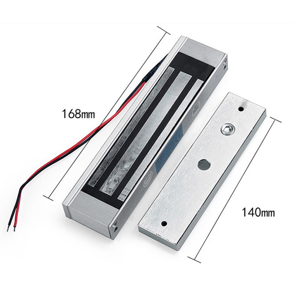 -Single Door 12V/24V Electric Magnetic Electromagnetic Lock 180KG (350LB) Holding Force for Access Control silver