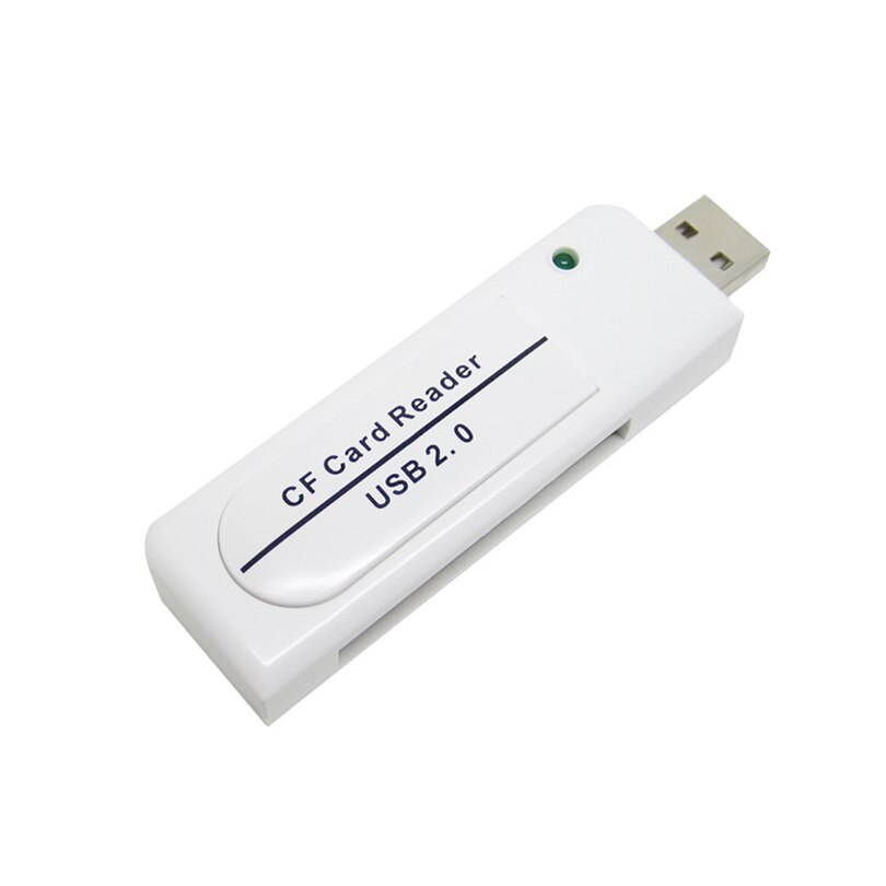 Usb 2.0 cf- kaartlezer compact flash-kaartlezeradapter slimme draagbare kaartlezeradapter voor mac tablet-pc laptopcomputer  a5: Wit