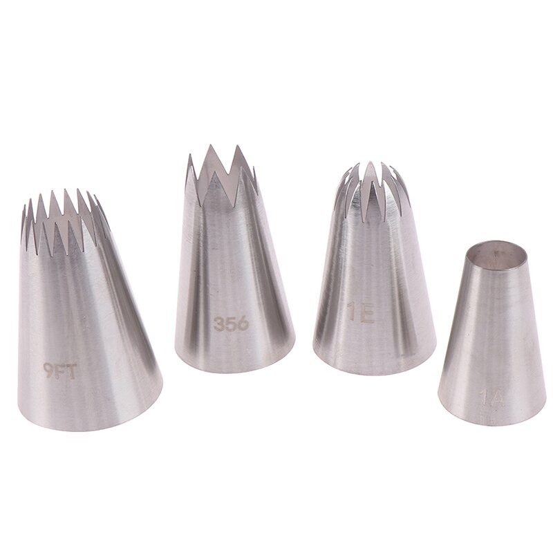 4 Stuks Grote Icing Piping Nozzles Russische Pastry Tips Bakken Hulpmiddel Cake Decor Set