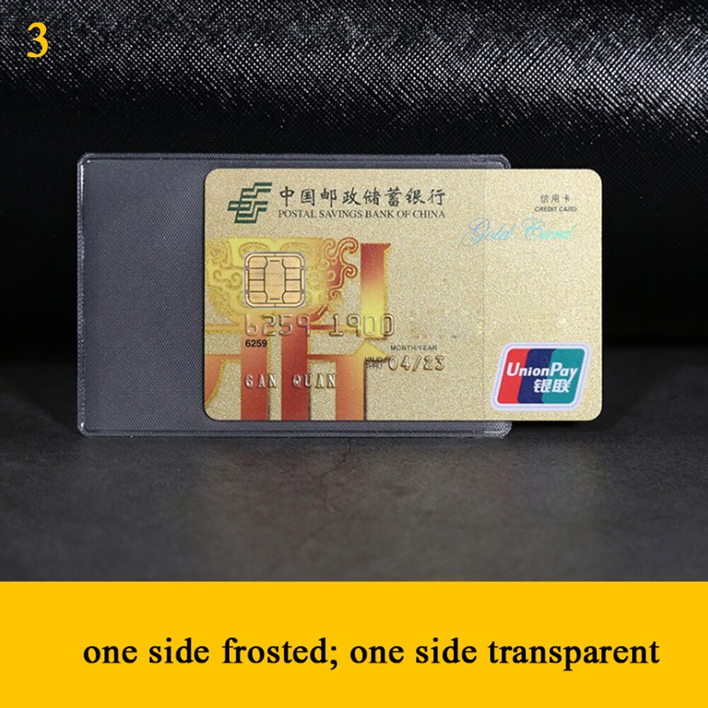 Waterdichte Transparante Pvc Card Cover Siliconen Plastic Kaarthouder Credit Cards Holder Bank Card Id Kaarthouder Bus Card Case: 3