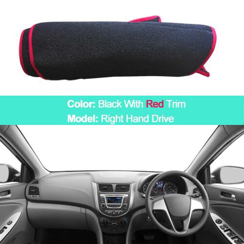 Cubierta de salpicadero interior de coche, alfombra de salpicadero, capa de cojín para Hyundai Solaris Accent Verna , serie RB de 4. ª generación, estilo de coche: Gris