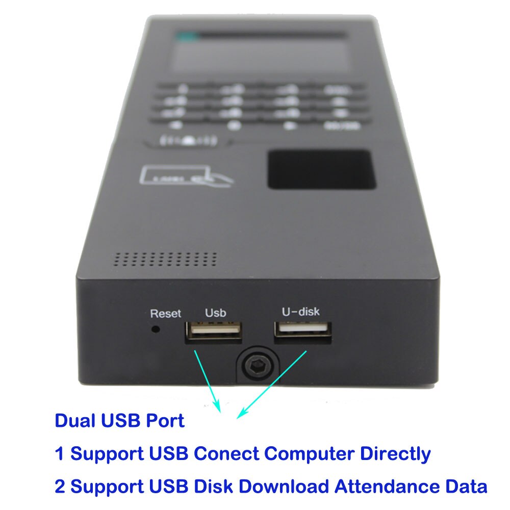 2.8inch 3000User 125Khz RFID Biometric Fingerprint Time Clock Access Control Keypad Electronic USB TCP/IP RS485 Time Attendance