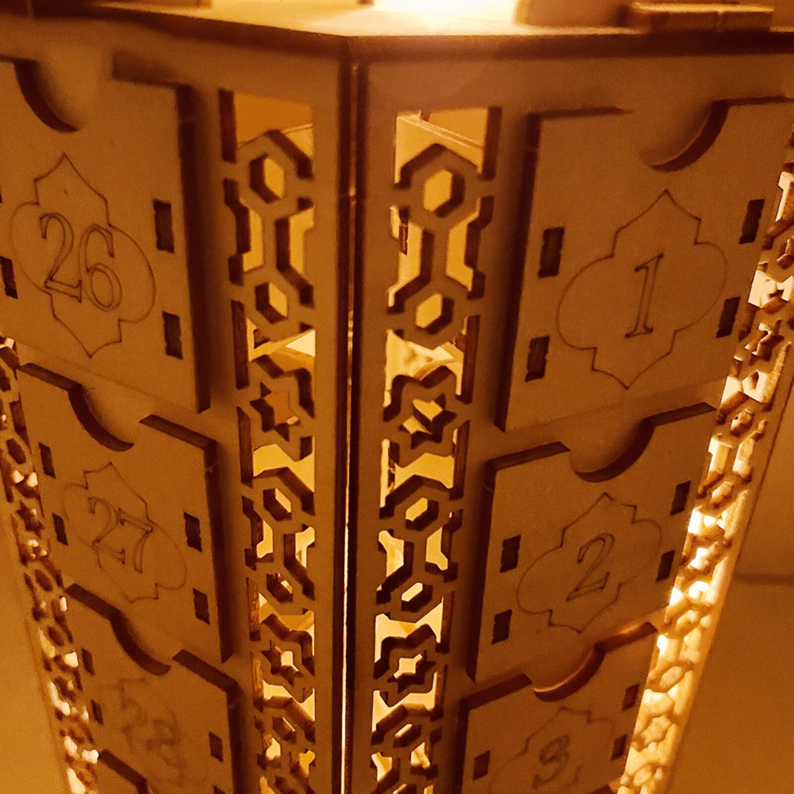 Wooden Ramadan Advent Calendar DIY Ramadan Advent Calendar Ramadan Advent Calendar Moon Star Lights Eid Mubarak Wooden Countdown