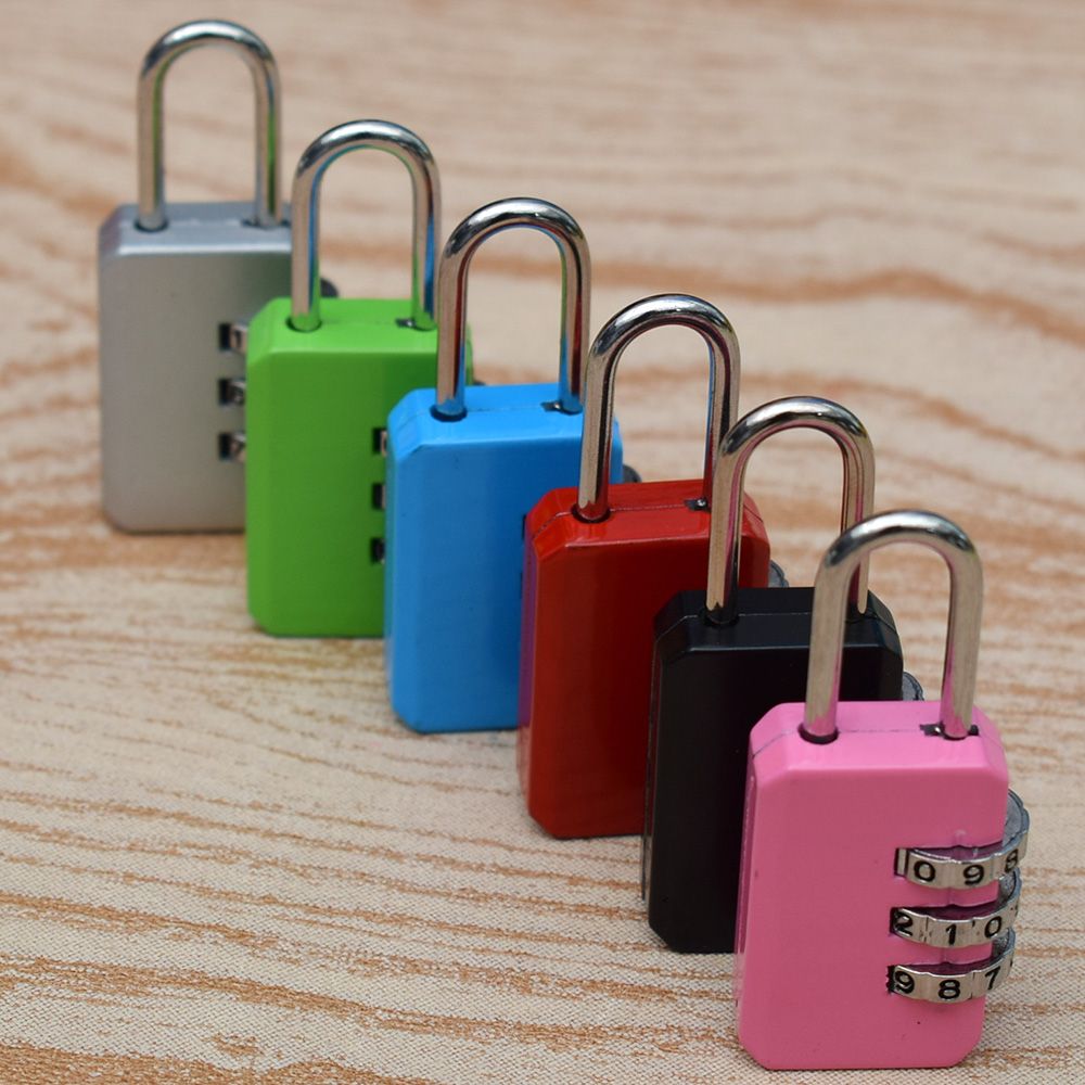 3 Dial Digit Password Combination Padlock Suitcase Luggage Metal Code Lock Mini Coded Keyed Anti-Theft Locks