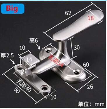 Door Latch Door Bolt Window Gate Latch Security Sliding Door Lock Pull Ring Spring Bounce Door Bolt Aluminum Latch Lock: Big