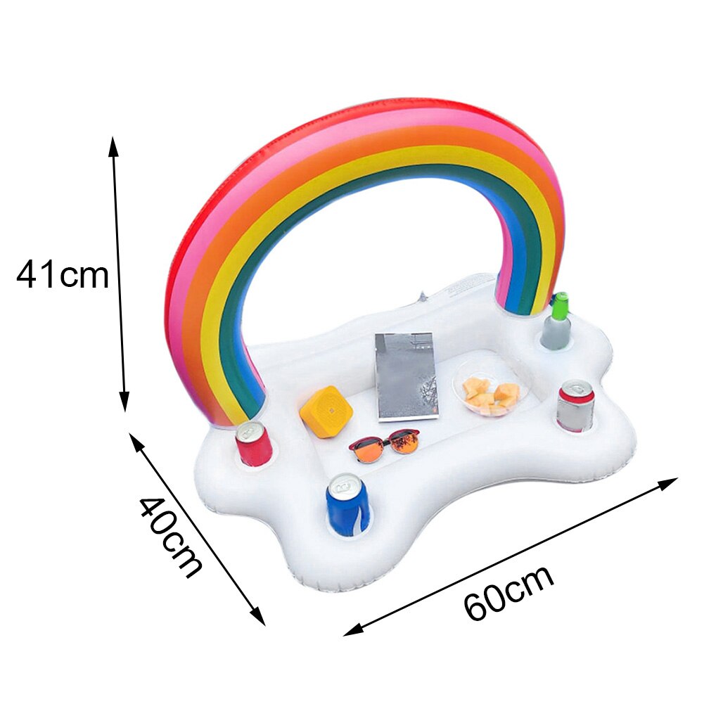 Summer Inflatable Float Beer Drinking Cooler Table Water Play Float Beer Tray Party Bucket Cup Holder for Swimming Pool Party: 01