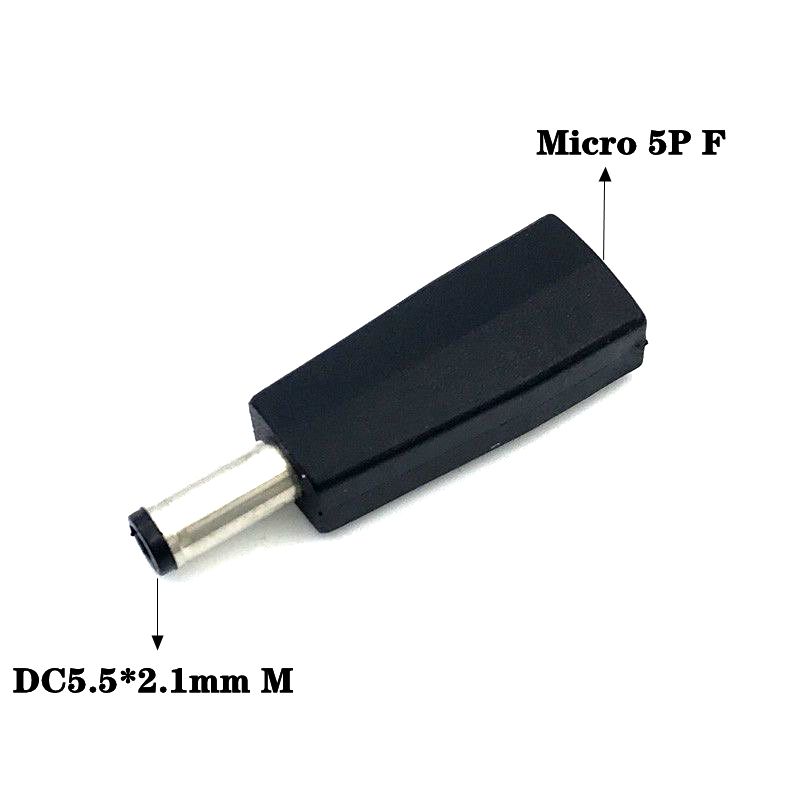 DC5.5 * 2.1mm Male Female To USB Mini 5P Micro 5P Type-C Male Female Adapter Elbow Android Phone DC Power Adapter 5V Interface: Pink