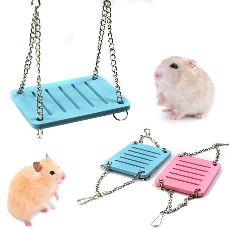 Söpö papukaija hamsteri keinu riippulaite puinen häkki hamsteri lelu chinchilla huvita hiiri lemmikki silta tarvikkeet tarvikkeet