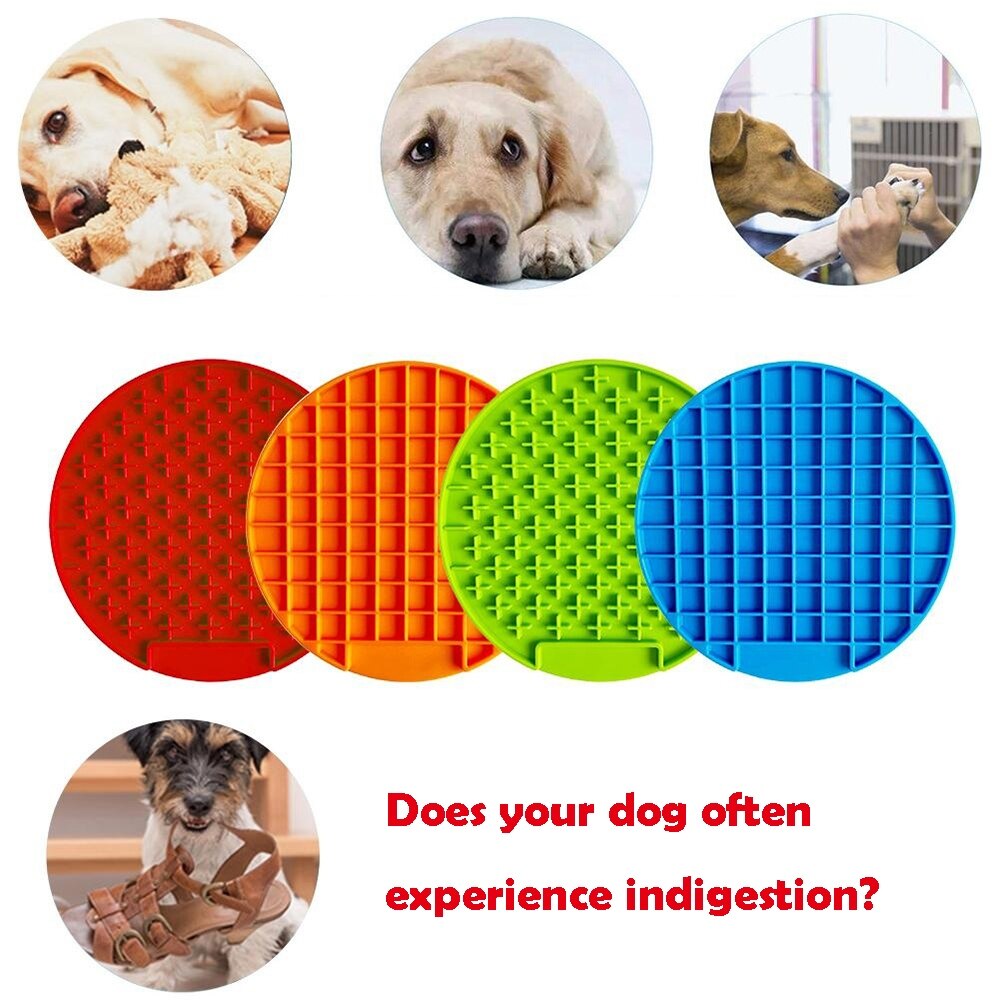 Voerbak voor huisdieren, siliconen likmat voor honden, voerbak voor honden, voerbak voor honden, voerbak voor honden, voerbak voor honden, voerbak voor honden en katten, voerbak voor honden die langzaam eten.