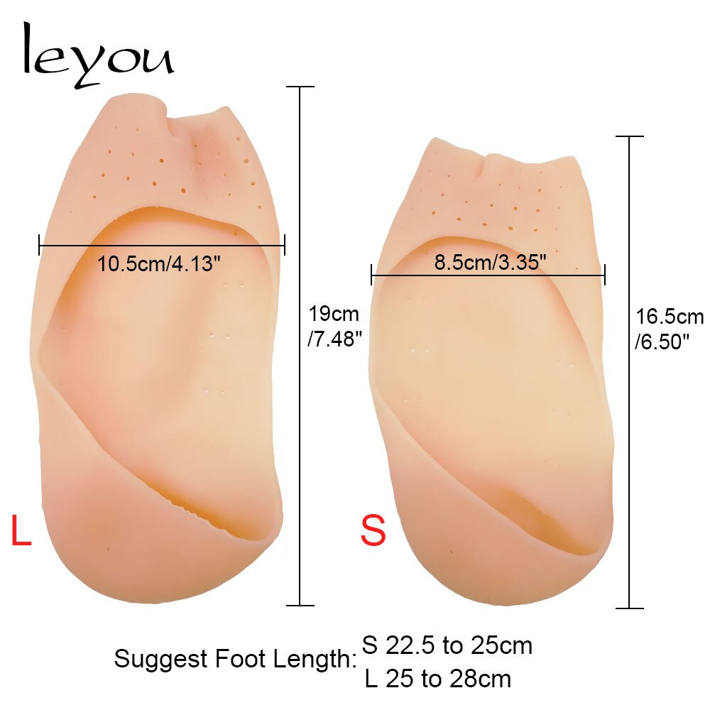 Calcetines de silicona para pedicura con punta abierta, Gel hidratante para grietas, calcetines invisibles para el cuidado del pie