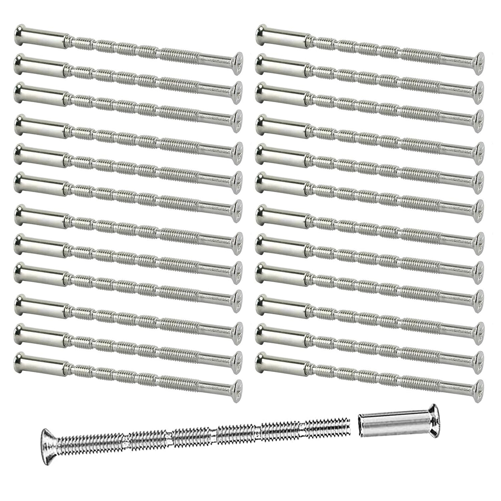 Jeu de vis de poignée de porte, 25 pièces/ensemble, boulon de poignée de porte à travers les fixations pour poignée de porte, boutons de Roses, serrure de porte, vis métalliques, matériel