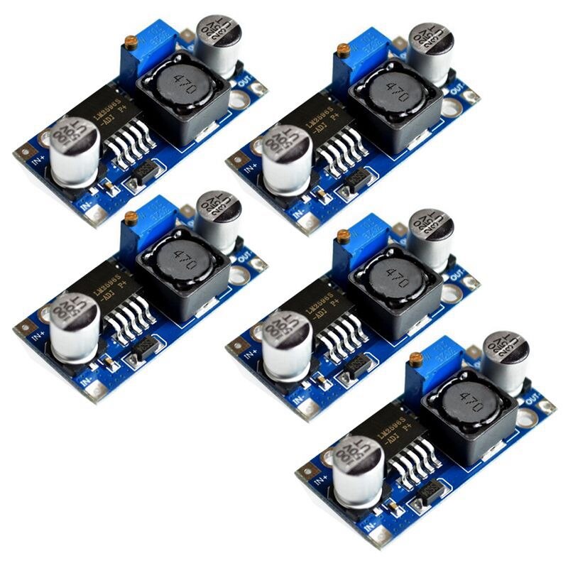 Top-5pcs Re DC-DC 3A Buck Converter Verstelbare Step-Down Voedingsmodule LM2596S