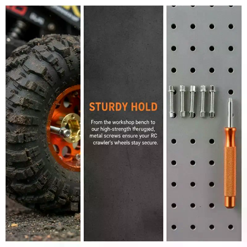 Lock Crawler Wheel Rims! Wheel Hub M2 Steel Scale Beadlock Ring Screws 1.9 Wheel Rims With Wrench Tool
