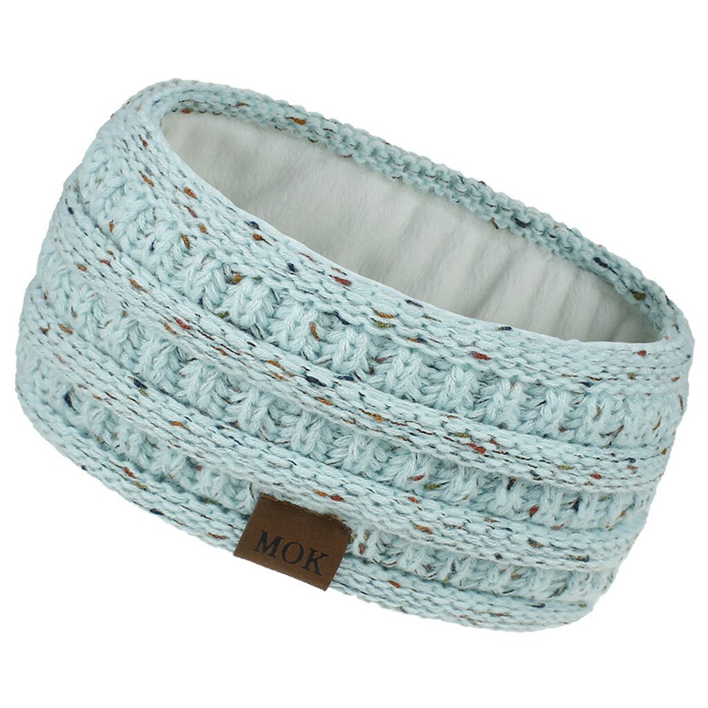 Turbante deportivo de punto para mujer, banda ancha elástica para la cabeza, para invierno, Otoño,: D