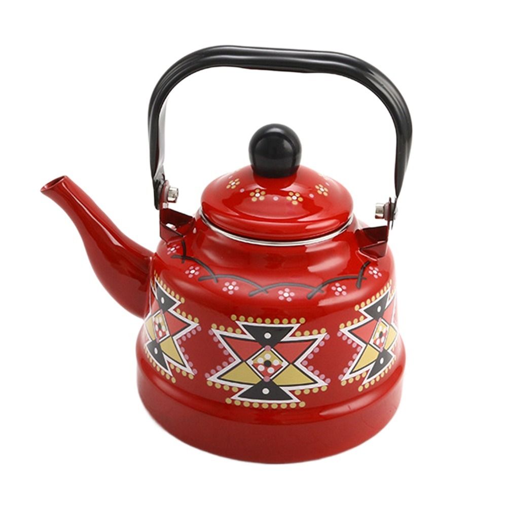 Waterkoker Emaille Emaille Theeketel Europese Stijl 2.5L Theepot Geen Fluiten Comfortabel Handvat Waterkan Restaurant: Army Green / >3000ml