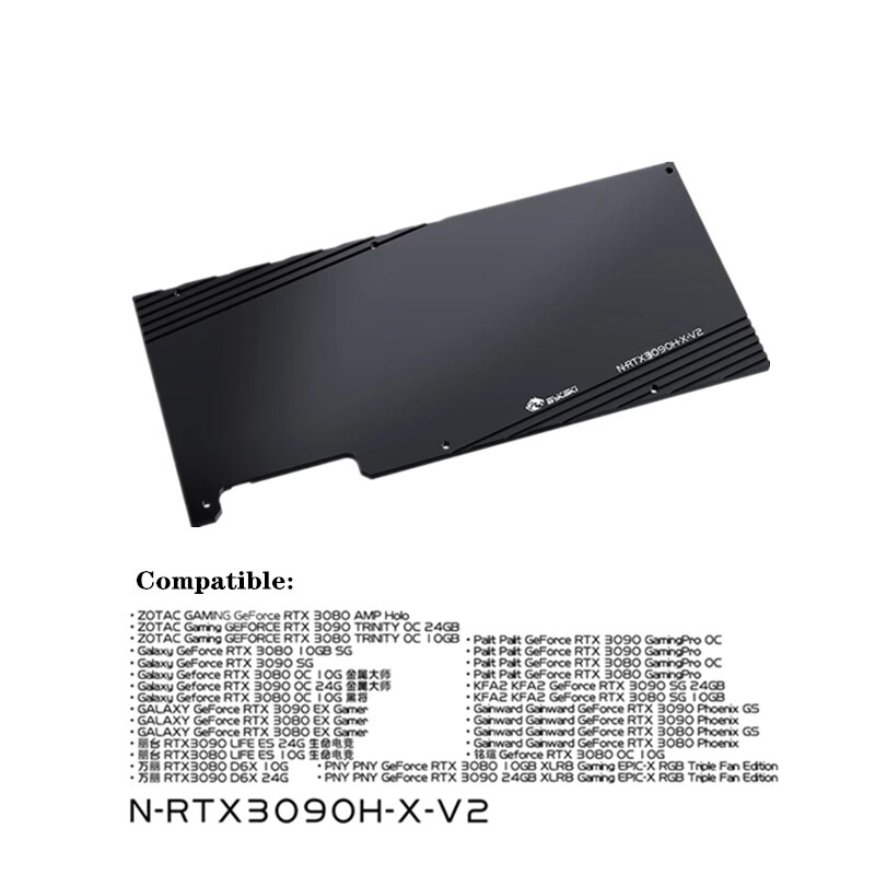 Bykski 3060 3070 3080 3090 GPU Wasser Kühlung Backplate, Vollständige Palette Von Grafikkarte Backplane, VGA Wasser Block Backplates