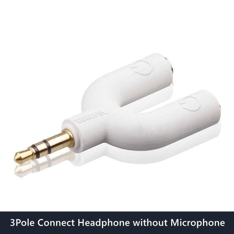 3,5 mm męski konwerter audio Aux Adapter rozdzielacza słuchawek 1 na 2 Adapter audio 3 4-biegunowy do słuchawek Mikrofon Głośnik audio