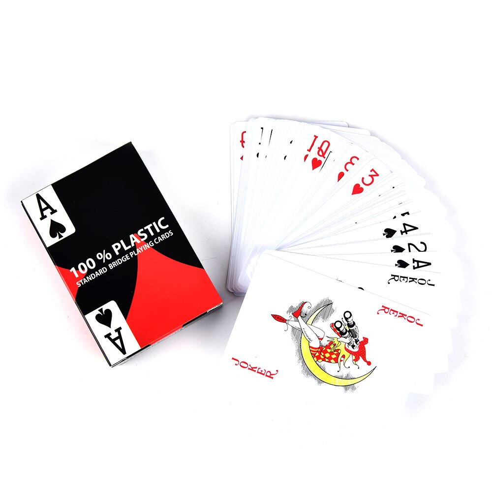 1 Sets Red Blue PVC Waterproof plastic playing poker cards Entertainment 63X88mm
