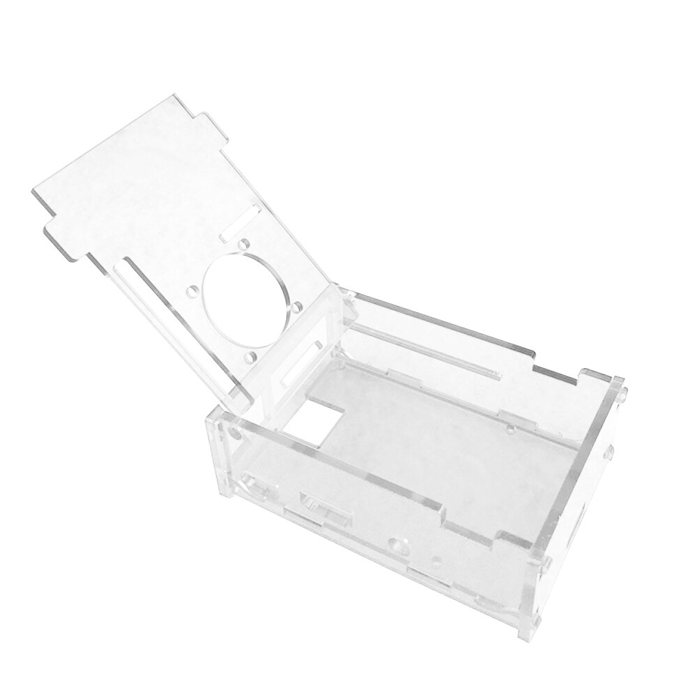 Elisona-caja de acrílico transparente, carcasa de piel, ventilador de refrigeración con juego de tornillos para Raspberry Pi 2 3 RPI Pi2 Pi3