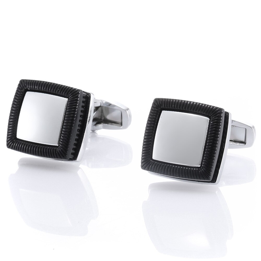 Gemelos para camisa de traje para hombre, gemelos para camisa de traje negro con botones de enlaces, para negocios y bodas, de joyería: C