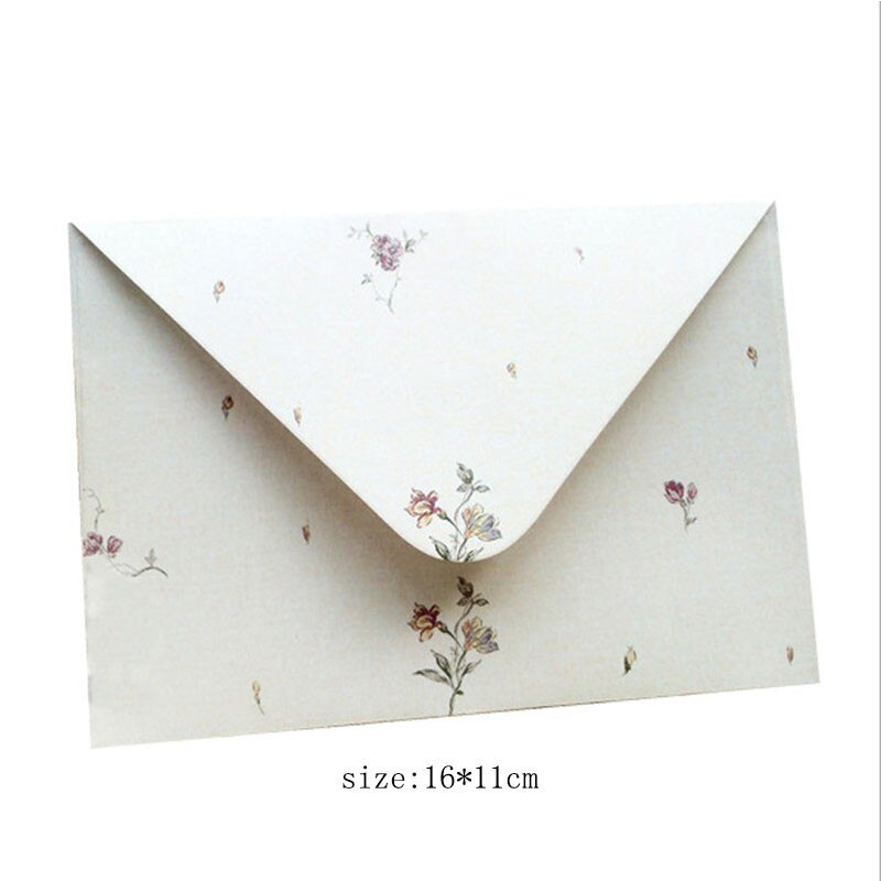 50pcs envelope Retro Light red rose Envelope Floral Multifunction School And Office Supplier 16*11CM