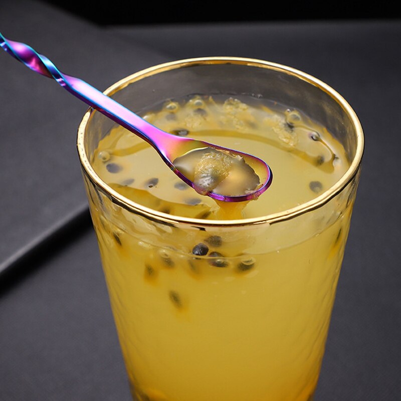 Spot dobbelt-ende rustfri stål mixer bar cocktail kort/lang omrøring blande twist ske til hjemmerestaurant  qp2