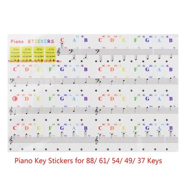 61 tangenter piano digital musik elektroniskt tangentbord tangentbord svart elpiano barn med mikrofon tangentbord instrument!: Pianoklistermärke