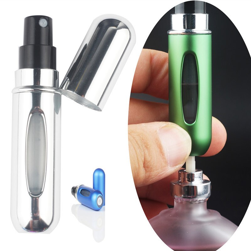 Bottom-filled Metal Shell 5ml Perfume Bottle Dropper Portable Sample Bottles Frosted Perfume Points Bottling Oil Bottle
