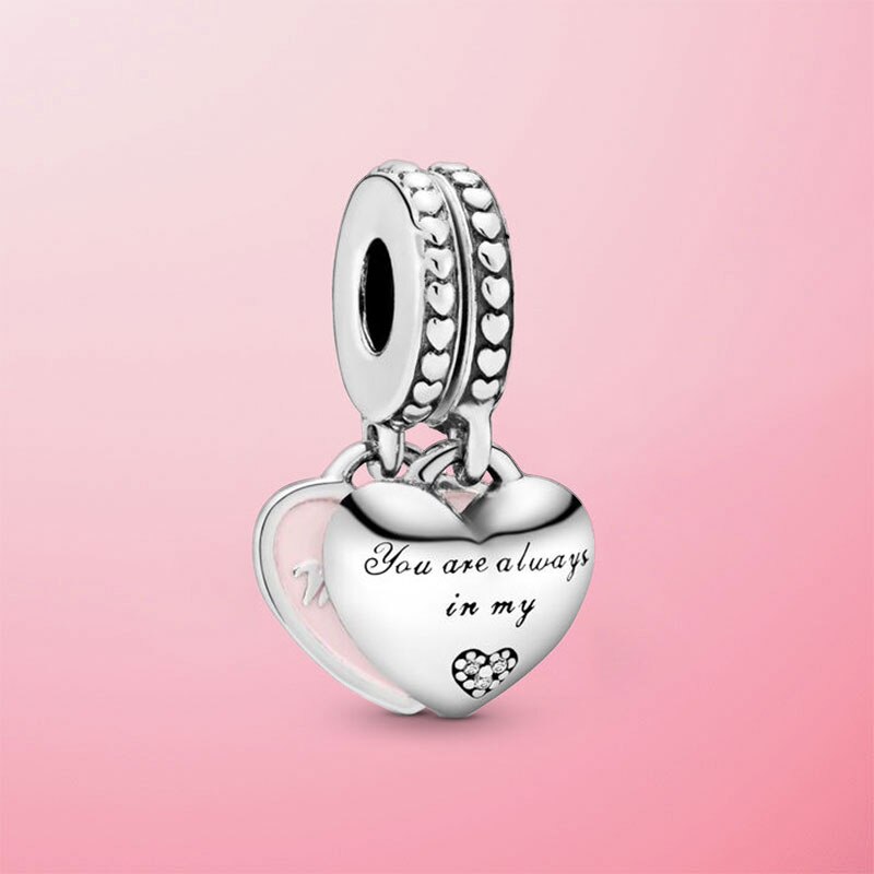 2020 NEW HOT 10 Stili 925 Sterling Silver Ciondola I Branelli di Fascino Fit Originale Pamura Del Braccialetto Del Pendente Della Collana del Regalo Dei Monili: Mother Daughter